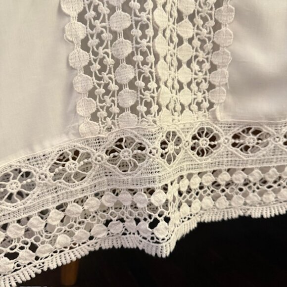 🤍 White Crochet Lace Beach Swim Bathingsuit Cover Up - NEVER WORN! - Picture 6 of 8